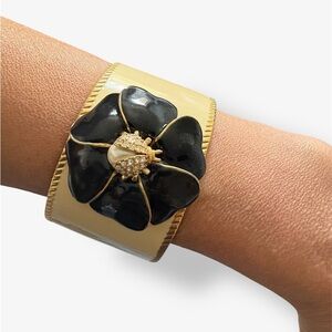 Stella & Dot Kelly Jeweled Lady Bug Cuff Bracelet